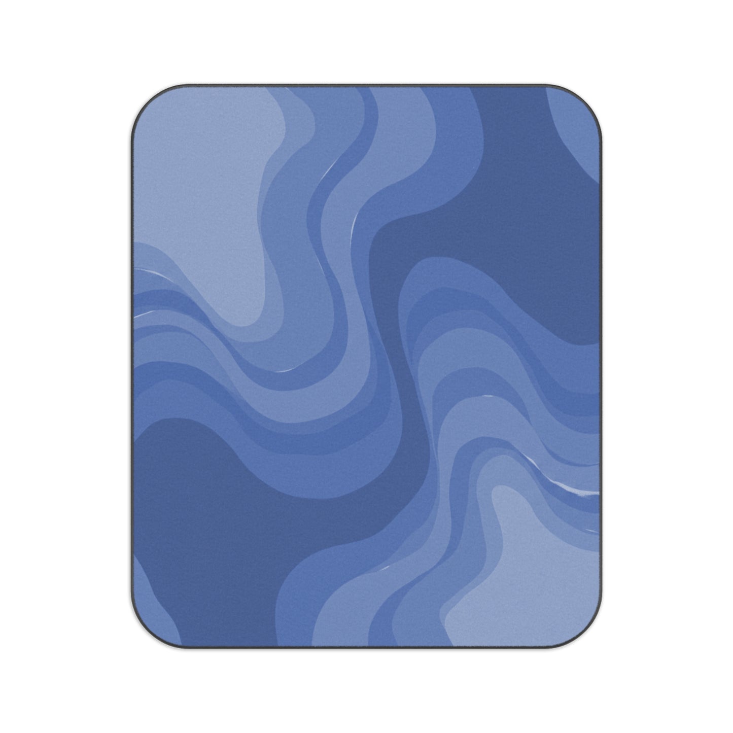 Deep Blue Wavey 61" × 51" Picnic Blanket