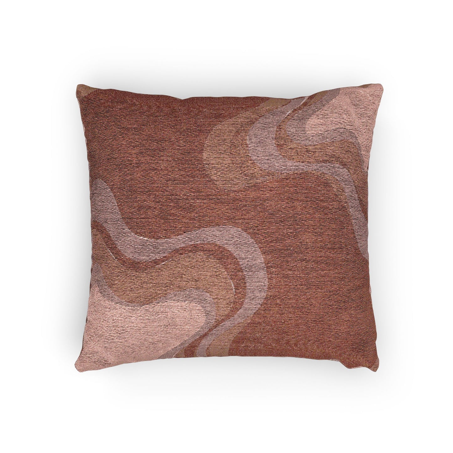 Power Red Wavey Woven Pillow, 17" x 18"