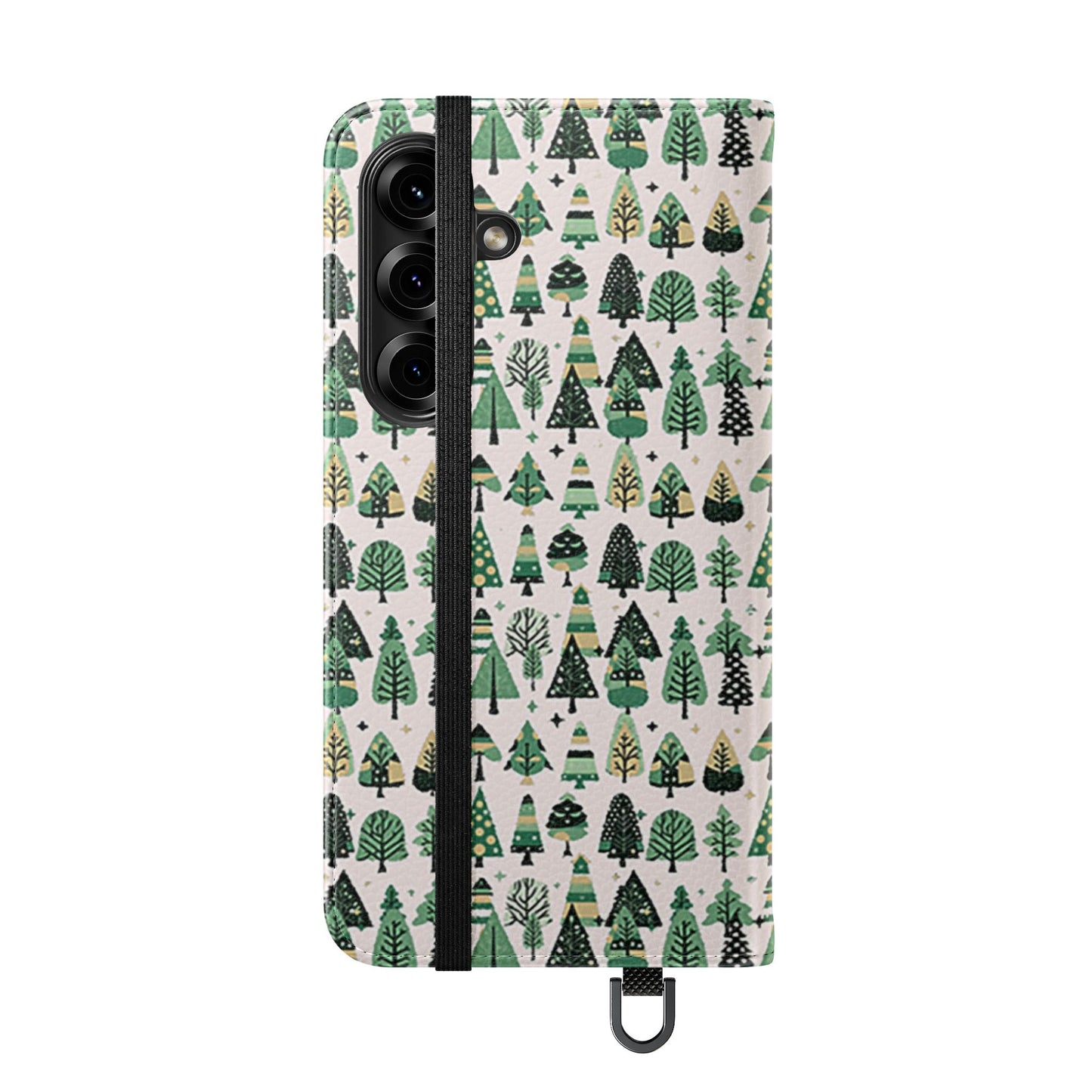 Mini Vintage Green Trees Flip Cases, Samsung Galaxy S25
