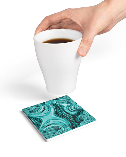 Uzi Spiral Tif 4" x 4" Square Ceramic Coaster
