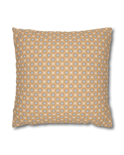 Tan Sunset Star-crossed Bodies Spun Polyester Square Pillowcase, 14" x 14"