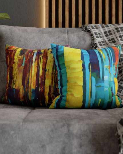 Striped Alpha Spun Polyester Square Pillowcase, 14" x 14"
