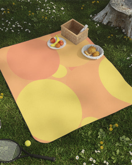 Pastel Bright Oranges Patches 61" × 51" Picnic Blanket