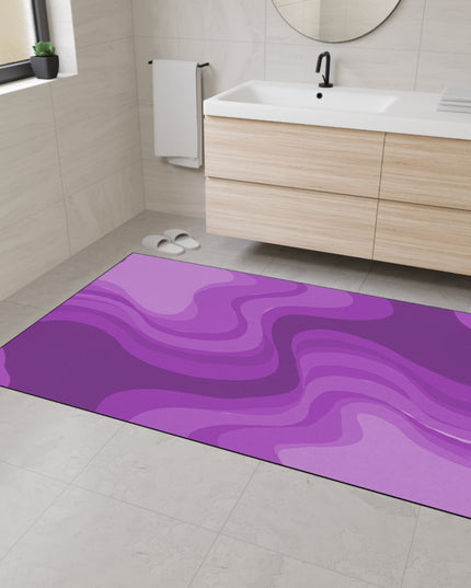 Wavey Purple Wavey 48" x 72" Heavy Duty Floor Mat