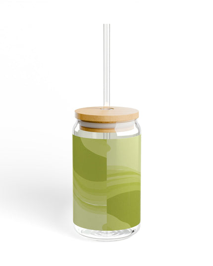 Lemon Wavey Sipper Glass, 16oz