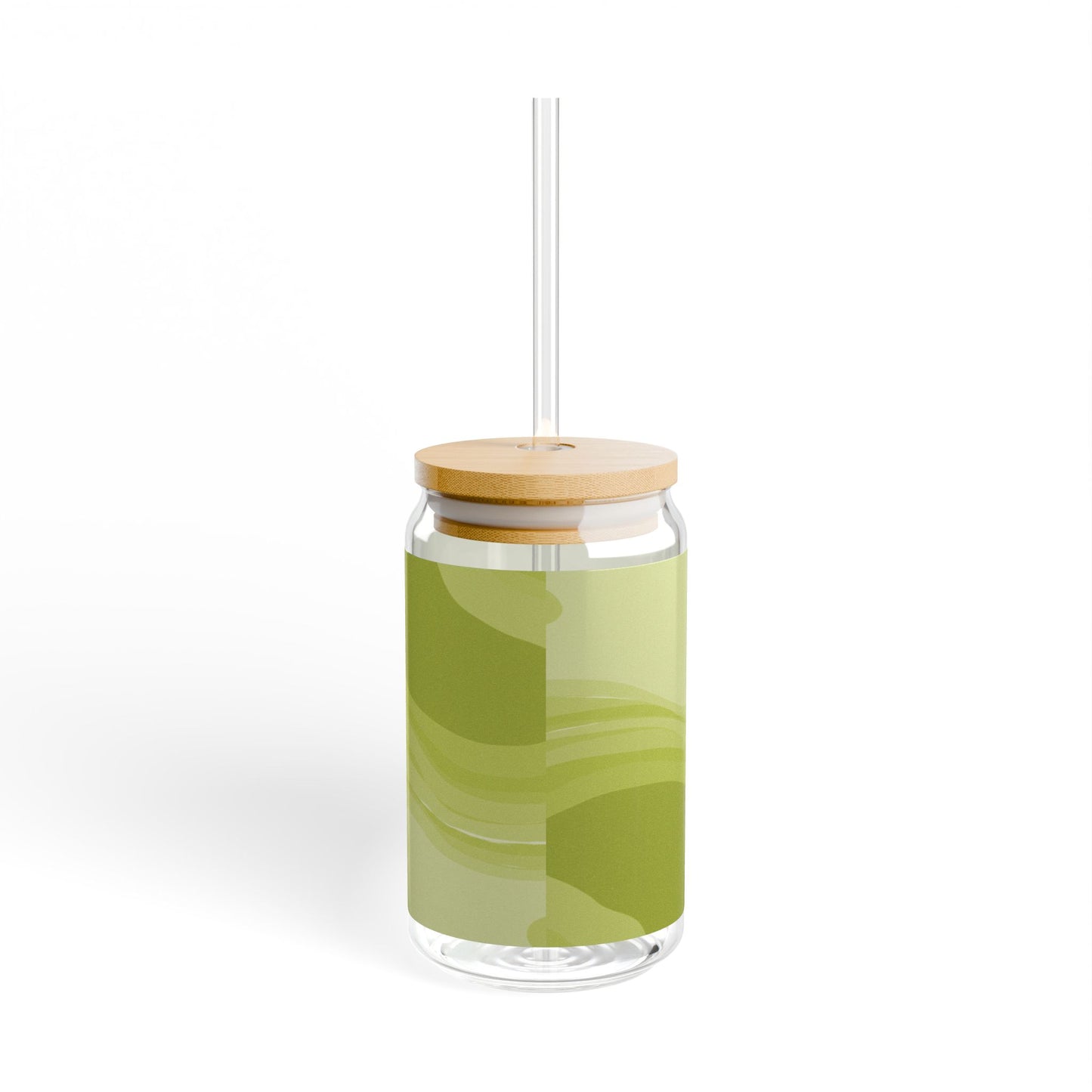 Lemon Wavey Sipper Glass, 16oz