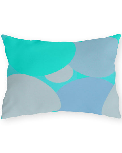 Pastel Tan and Tif Patches 20" x 14" Outdoor Pillow