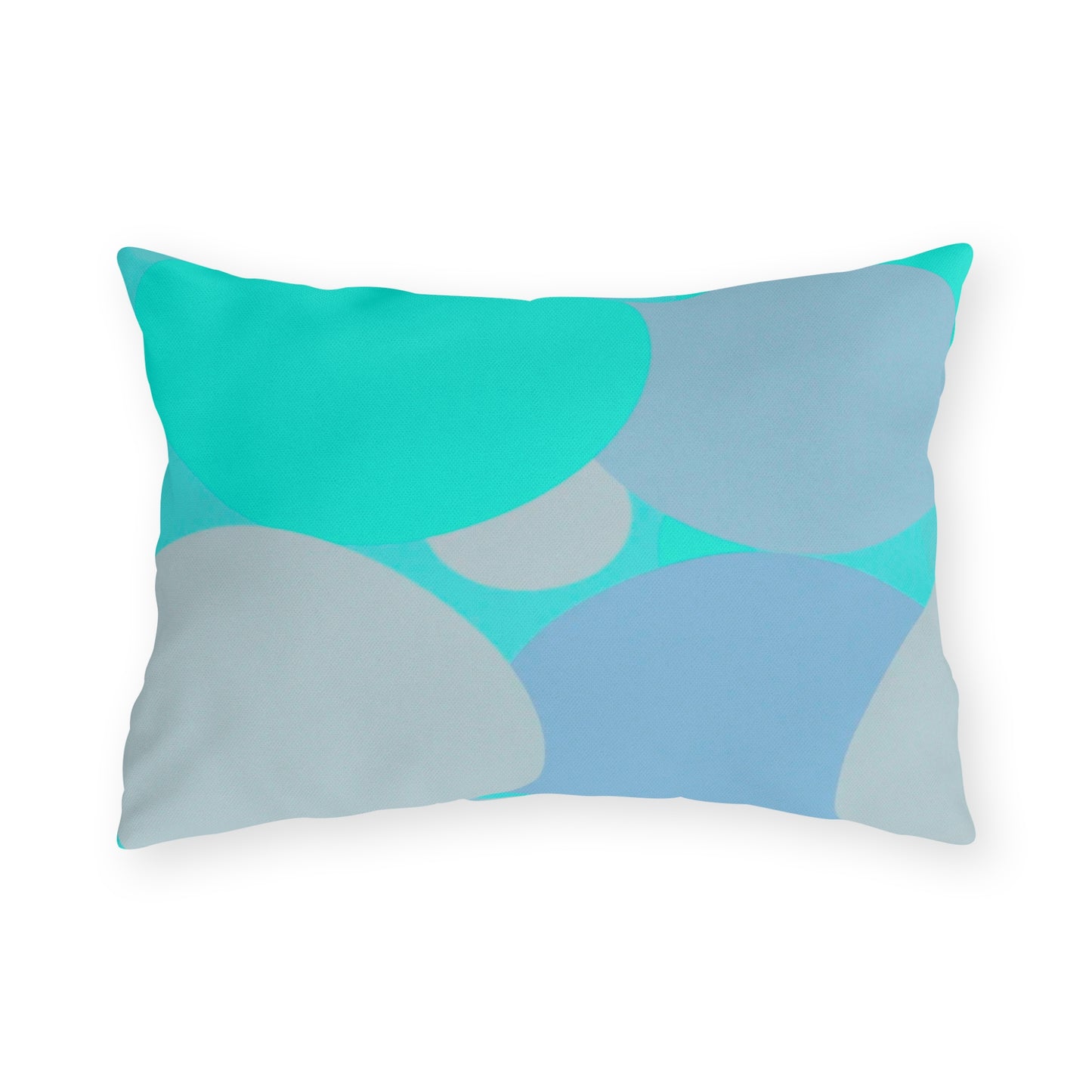 Pastel Tan and Tif Patches 20" x 14" Outdoor Pillow