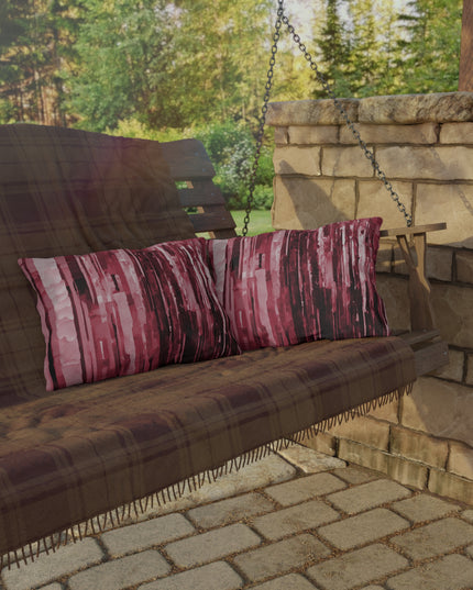 Striped Ruby 20" x 14" Outdoor Pillow