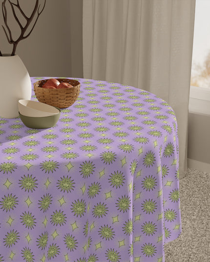 Magenta Star-crossed Bodies Tablecloth, 55" x 55"