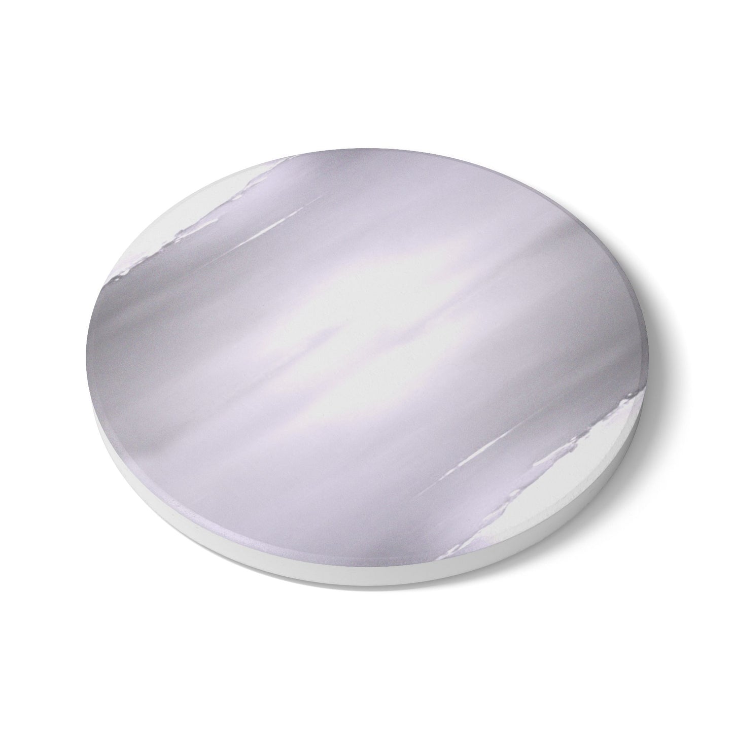 Sephia Sea Dark Fog 4" x 4" Round Ceramic Coaster