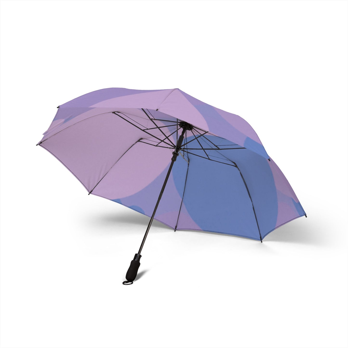 Pastel Purple Family Patches Foldable Umbrella - Compact & Chic