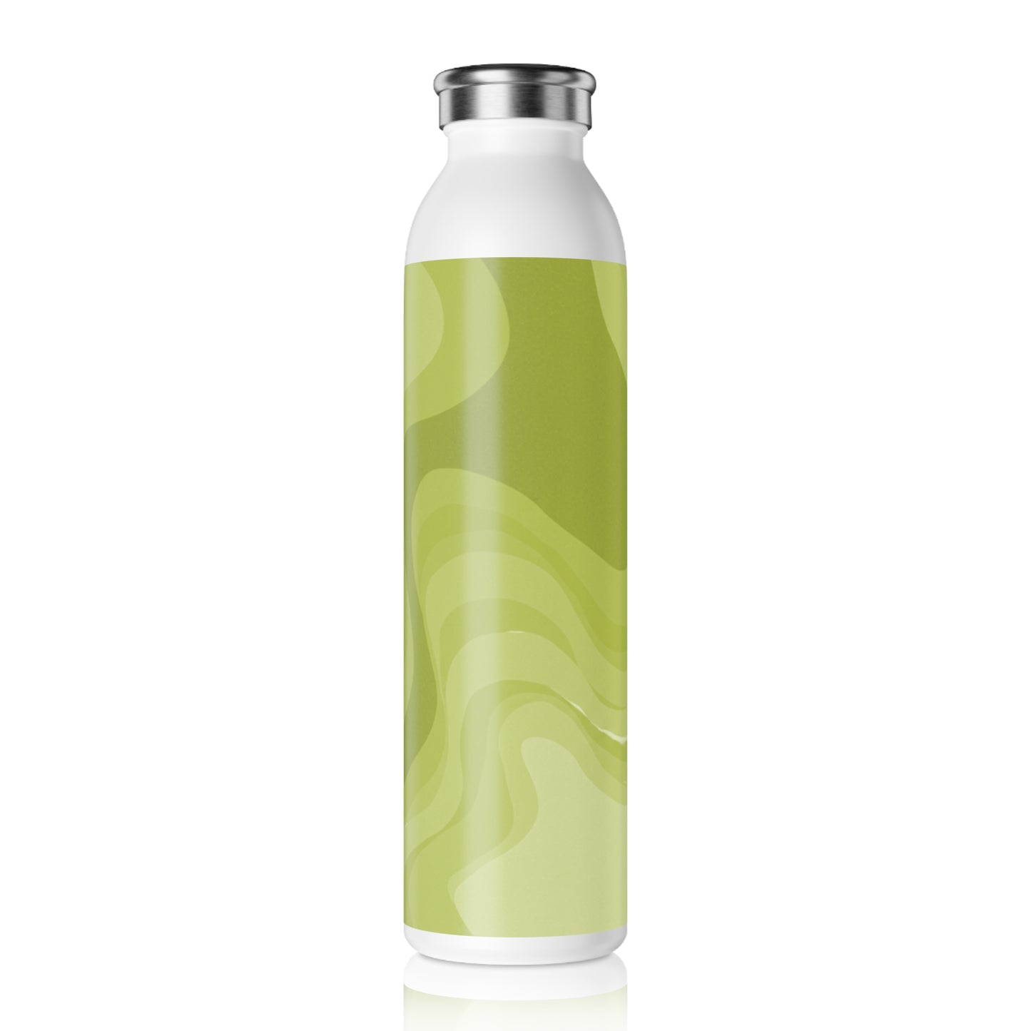 Lemon Wavey Slim Water Bottle, 20 oz White