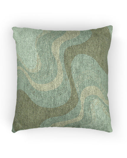 Greenie Meanie Wavey Woven Pillow, 17" x 18"