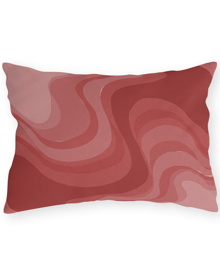 Power Red Wavey 20" x 14" Outdoor Pillow