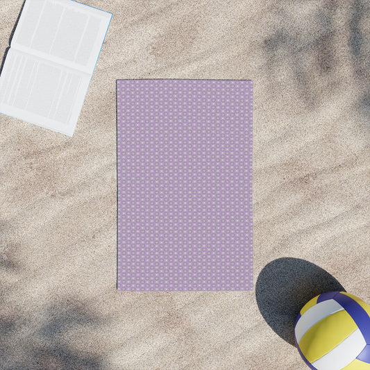 Lavender Star-crossed Bodies Beach Towel, 18" x 27"