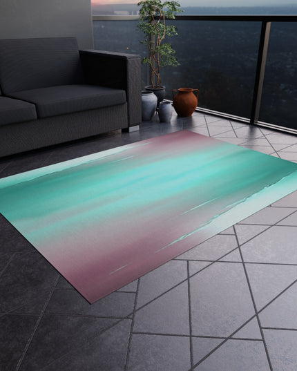 Green Sea Lavender Fog Outdoor Rug, 60" x 84"