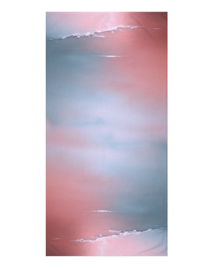 Gray Sea Pink Fog 30" x 60" Mink-Cotton Towel (50% polyester, 50% cotton)