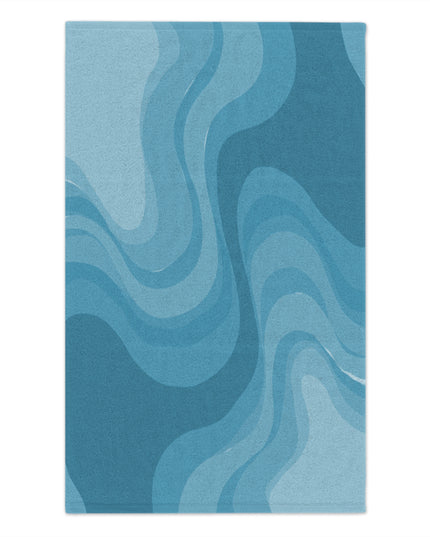 Sky Blue Wavey Rally Towel, 11" x 18"