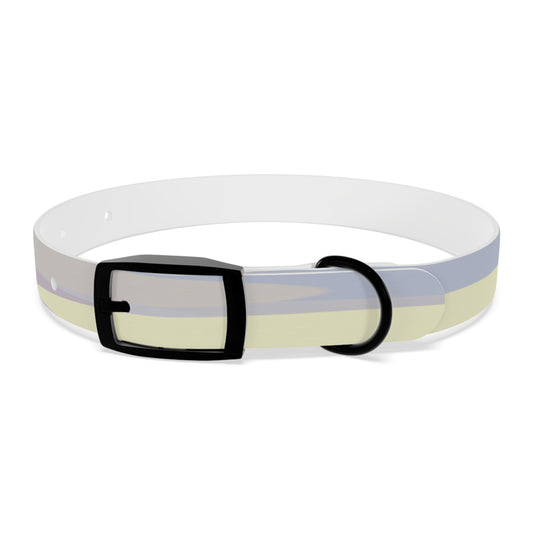 Pastel Soft Blue and Soft White Patches Small Dog Collar