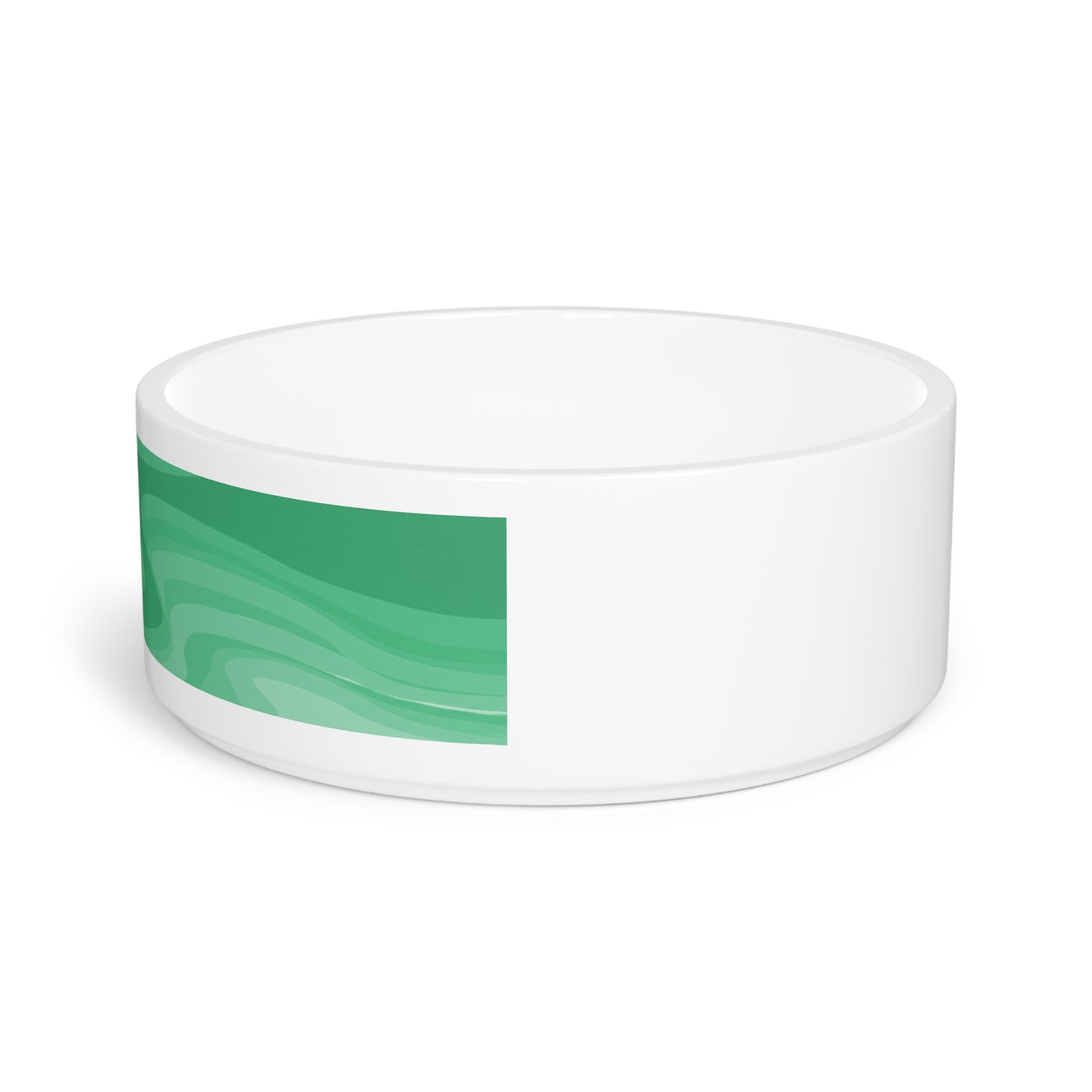 Mint Green Wavey 16 oz Pet Bowl