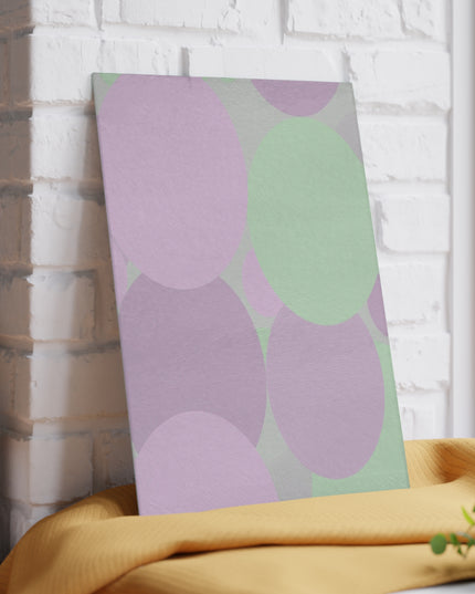 Pastel Lavender Purple and Soft Green Patches 8" x 11" Glass Cutting Board