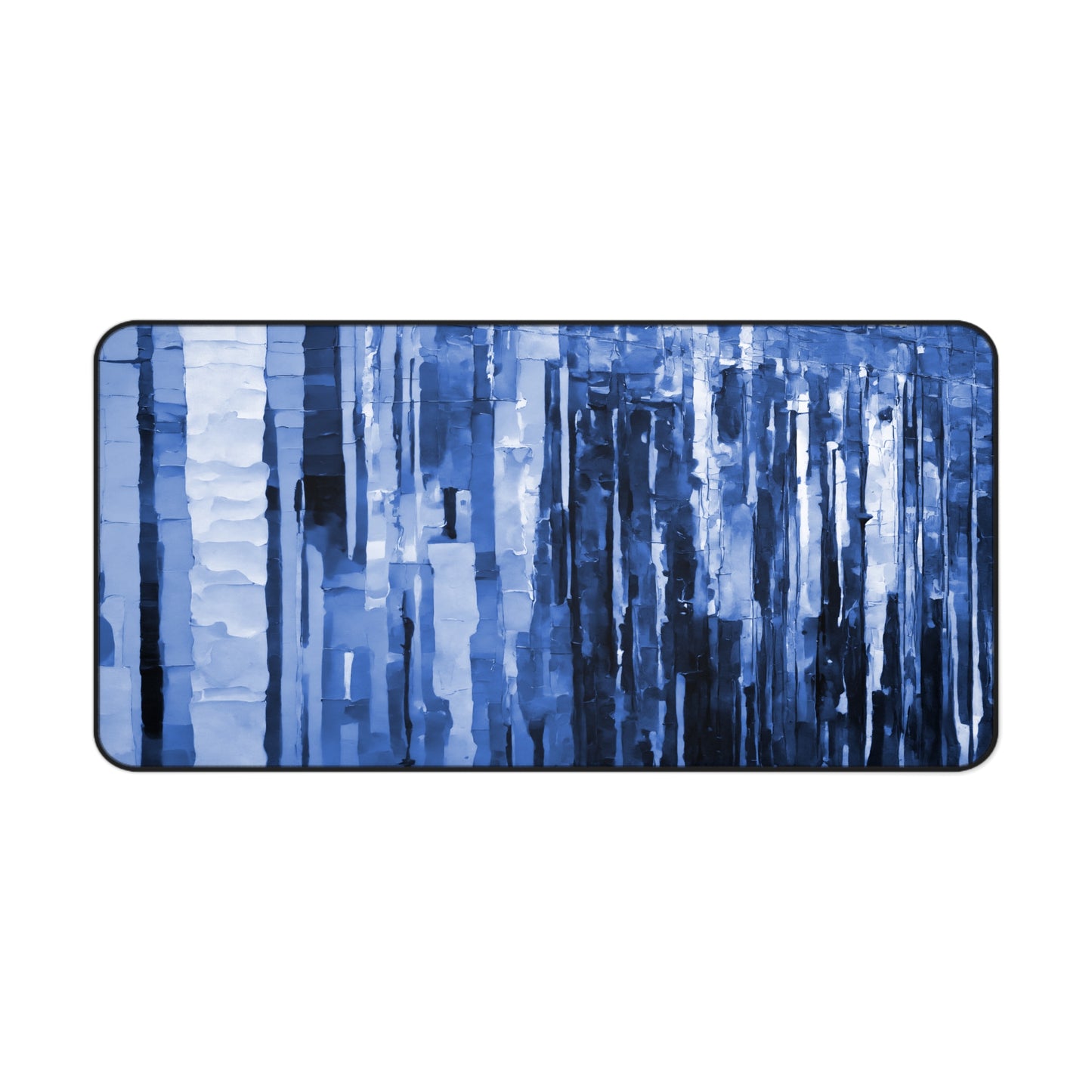 Striped Deep Blue 16" x 32" Desk Mat