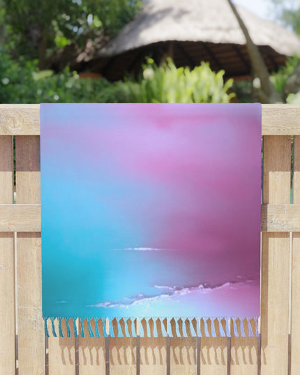 Wine Sea Blue Fog 38" × 81" Boho Beach Cloth