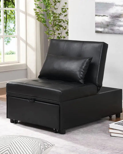 Folding Ottoman Sofa Bed Gray