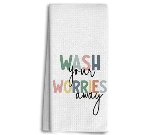 Colorful Kids Kitchen & Bathroom Towels – Toddler Hand Towels, Funny Boho Nursery & Washroom Decor, Dish Towels for Kids