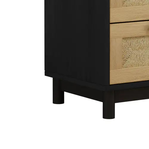 3-Drawer Woven Rope Storage Cabinet – Ideal for Bedroom, Living Room, Dining Room, or Hallway