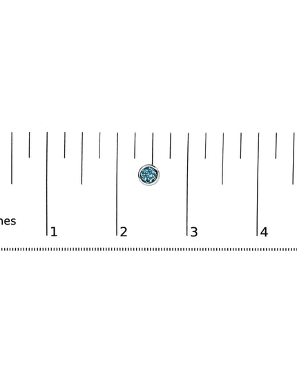 .925 Sterling Silver 6MM Bezel Set Created Gemstone Solitaire Stud Earrings