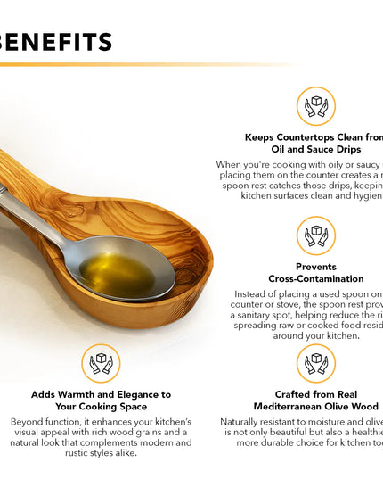 Olive Wood Spoon Rest