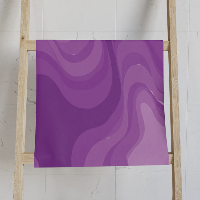 Wavey Purple Wavey Hand Towel, 16" x 28"