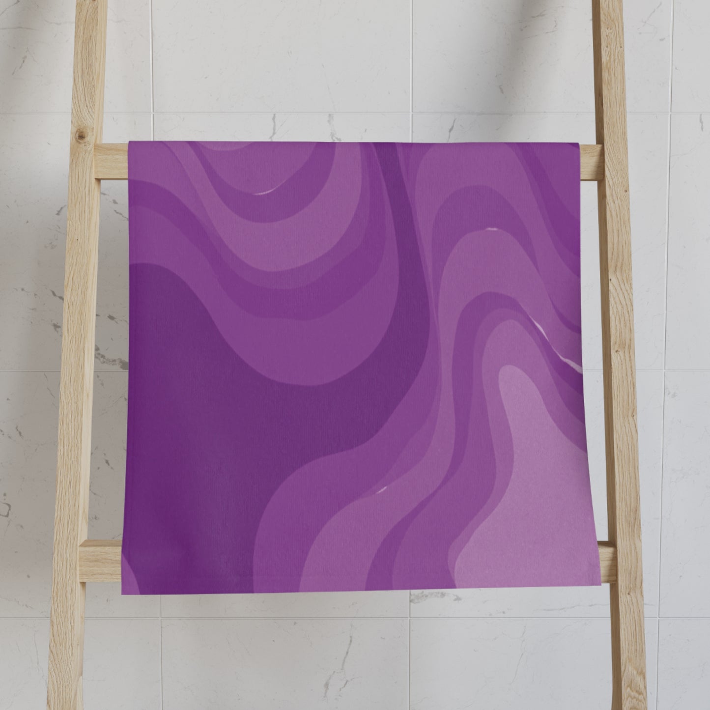 Wavey Purple Wavey Hand Towel, 16" x 28"