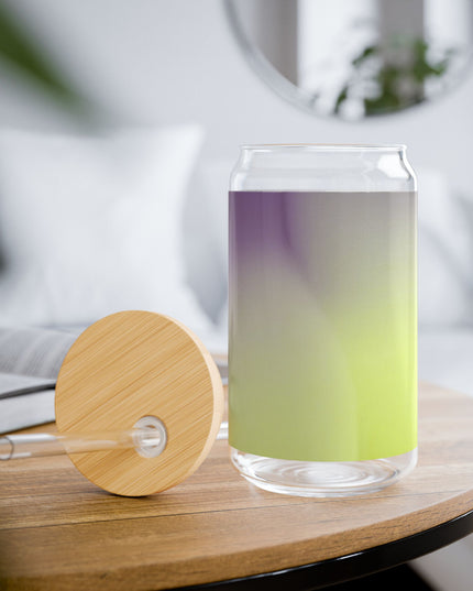 Purple Golden Fade Sipper Glass, 16oz
