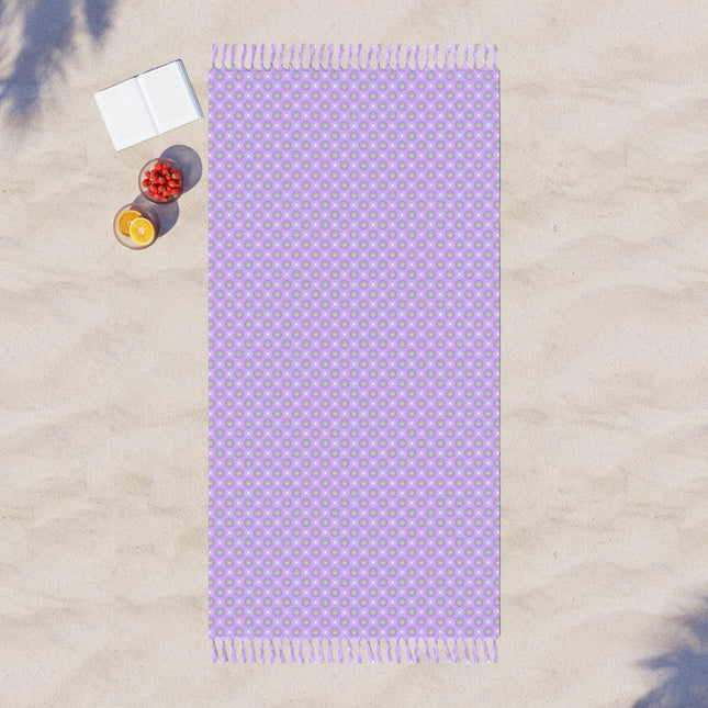 Lavender Star-crossed Bodies Boho Beach Cloth, 38" × 81"