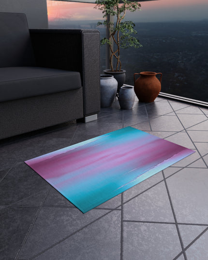 Wine Sea Blue Fog Outdoor Rug, 24" x 36"