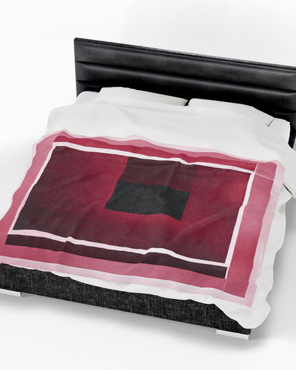 Red Shadow Velveteen Plush Blanket, 60" x 80"