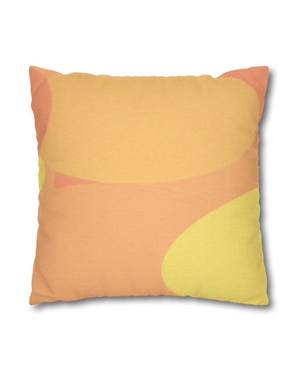 Pastel Bright Oranges Patches Spun Polyester Square Pillowcase, 14" x 14"
