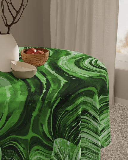 Uzi Spiral Mint Pastel Tablecloth, 55" x 55"