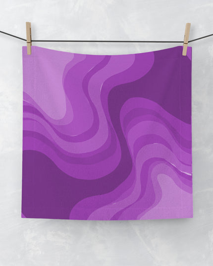 Wavey Purple Wavey 13" x 13" Face Towel