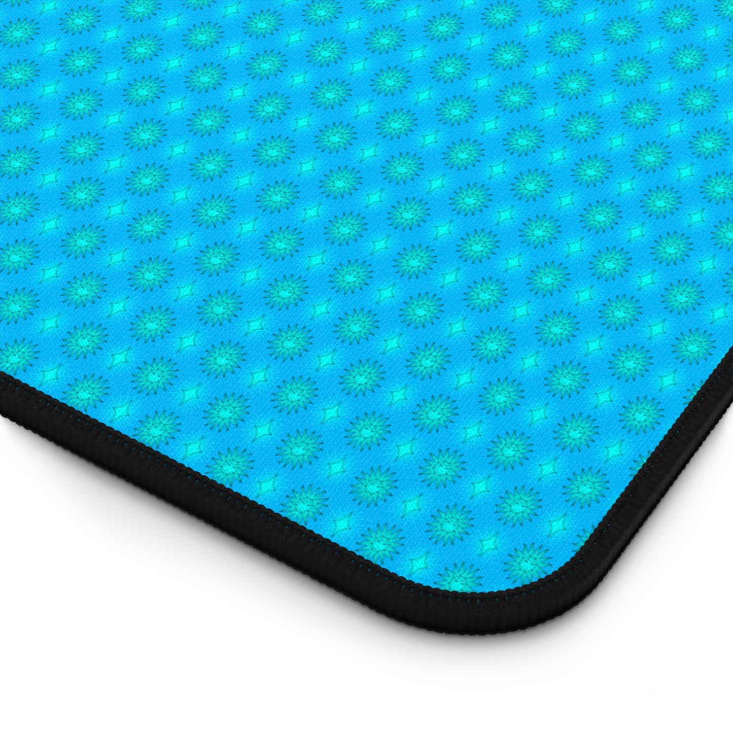Blue Green Star-crossed Bodies Desk Mat, 12" x 18"