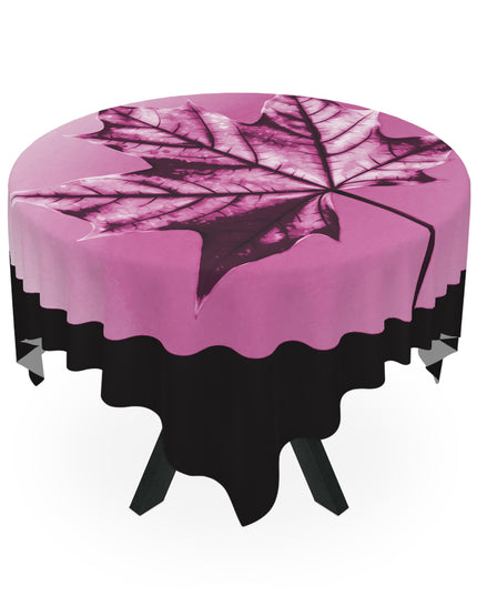 Magenta Maple Leaf Tablecloth, 55" x 55"