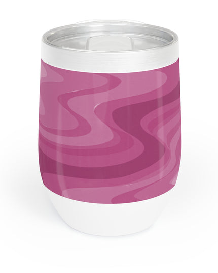 Pinky Mauve Wavey 12 oz Chill Wine Tumbler