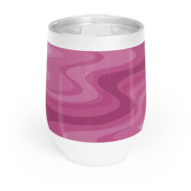 Pinky Mauve Wavey 12 oz Chill Wine Tumbler