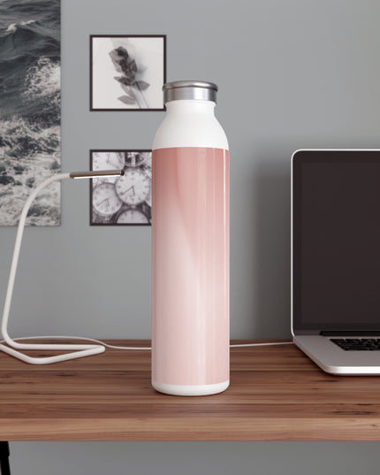 Rose Red Fade Slim Water Bottle, 20 oz White