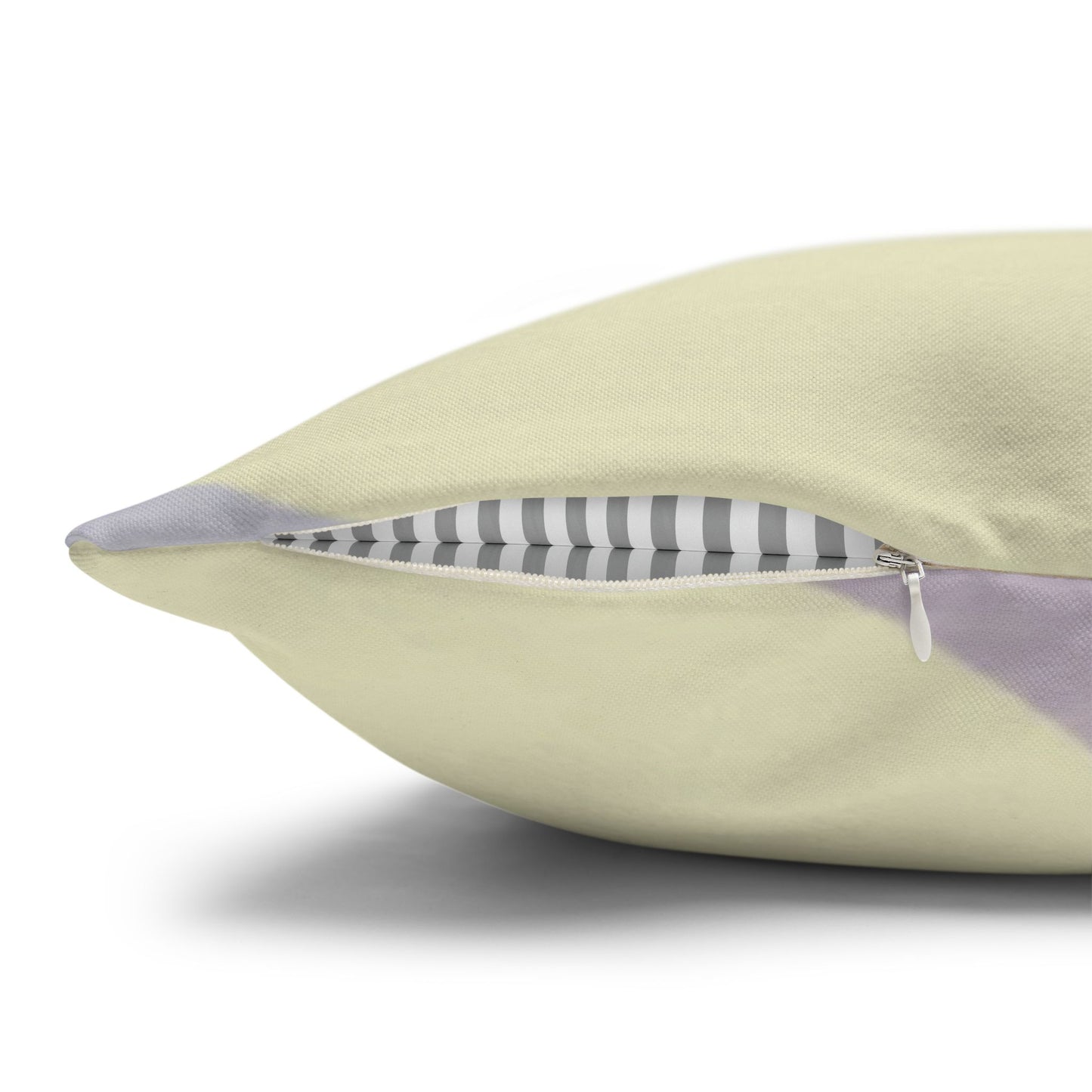 Pastel Soft Blue and Soft White Patches Spun Polyester Square Pillowcase, 14" x 14"