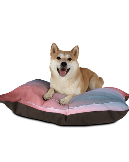 Gray Sea Pink Fog 40" × 30" Pet Bed