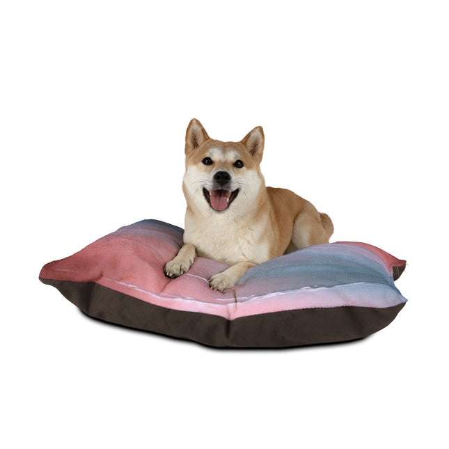 Gray Sea Pink Fog 40" × 30" Pet Bed